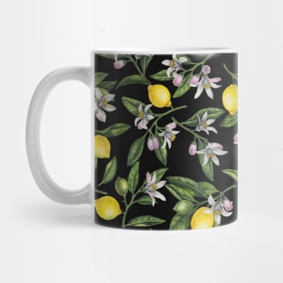 Lemon branches with blossoms and fruit Mug